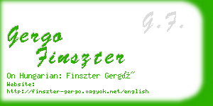 gergo finszter business card